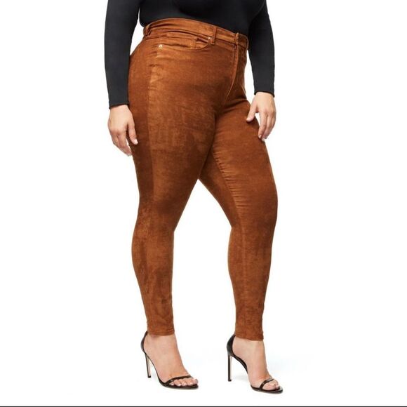 REVOLVE GOOD AMERICAN GOOD LEGS FAUX SUEDE SKINNY HIGH WAISTED PANTS - Picture 4 of 13